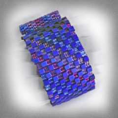 Blue Purple Checkered Bracelet