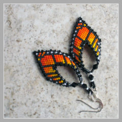 Monarch Butterfly Leaf Earrings