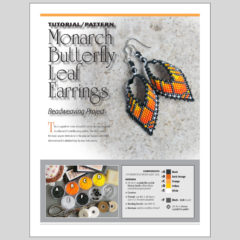Monarch Butterfly Leaf Earrings Tutorial Cover Pg1