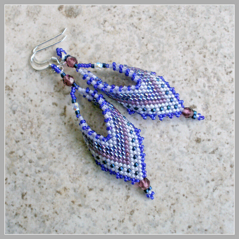 Pastel Lilac Leaf Elegance Earrings 03f Pastel Lilac Leaf Elegance Earrings