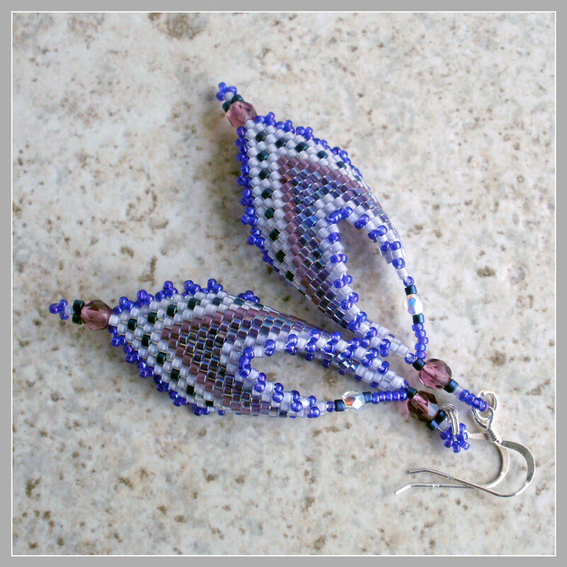 Pastel Lilac Leaf Elegance Earrings 04f Pastel Lilac Leaf Elegance Earrings