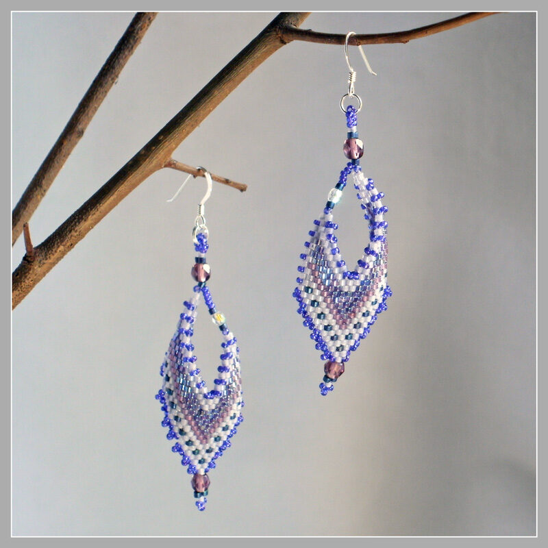 Pastel Lilac Leaf Elegance Earrings 17f Pastel Lilac Leaf Elegance Earrings