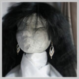 White Gold Leaf Earrings