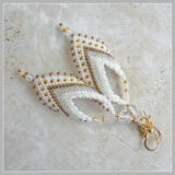 White Gold Leaf Earrings