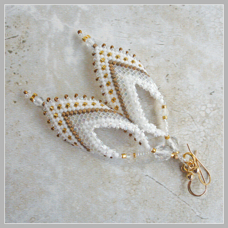 White Gold Leaf Earrings 11f White Gold Leaf Earrings