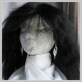 White on White Leaf Earrings