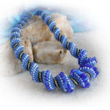 Cellini Spiral Blue Beaded Necklace