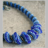 Cellini Spiral Blue Beaded Necklace