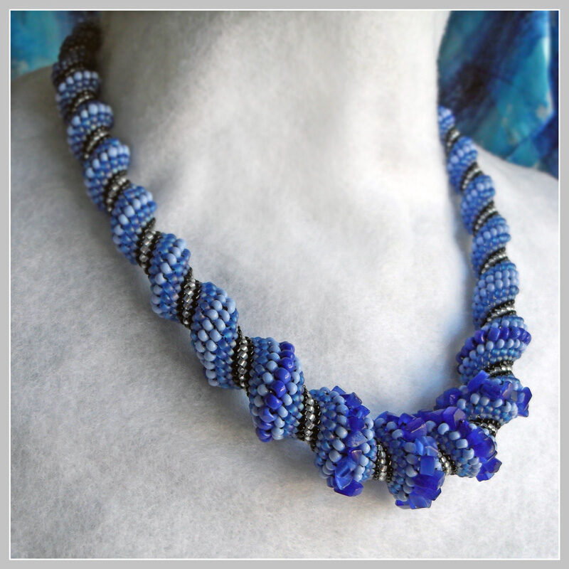 Cellini Spiral Blue Beaded Necklace_04f Cellini Spiral Blue Beaded Necklace