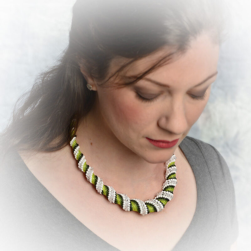 Spearmint Spiral Green Necklace 0067f Spearmint Cellini Spiral Green Necklace