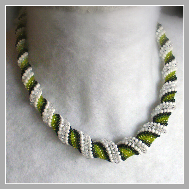 Spearmint Spiral Green Necklace 02f Spearmint Cellini Spiral Green Necklace