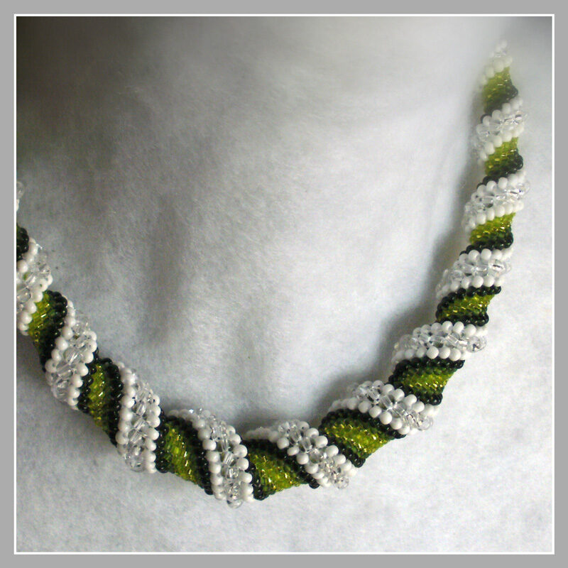 Spearmint Spiral Green Necklace 04f Spearmint Cellini Spiral Green Necklace