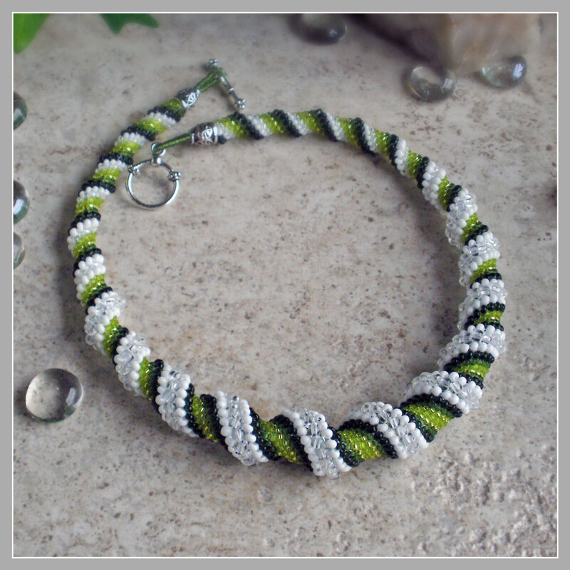 Spearmint Spiral Green Necklace 09f Spearmint Cellini Spiral Green Necklace