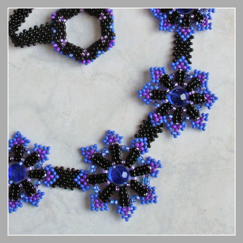 Violet Blue Star Necklace 05Bf Violet-Blue Black Star Necklace