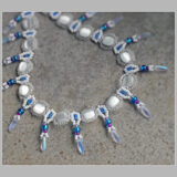White Cat's Eye Necklace with Dagger Drops