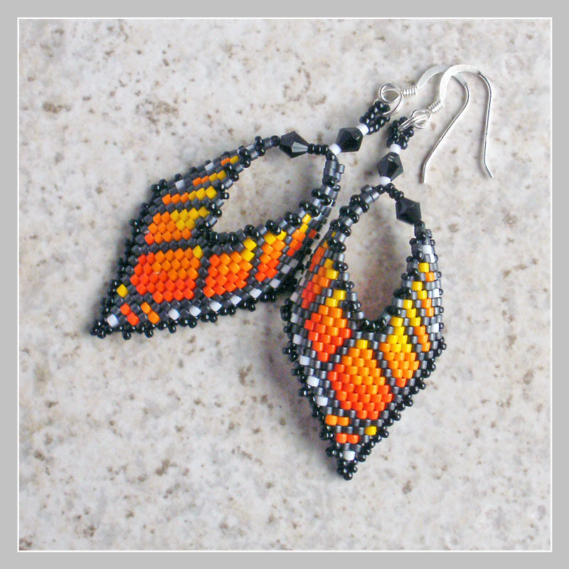 Monarch Butterfly Leaf Earrings 03f Monarch Butterfly Leaf Earrings