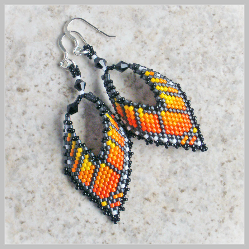 Monarch Butterfly Leaf Earrings 04f Monarch Butterfly Leaf Earrings