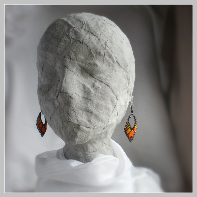 Monarch Butterfly Leaf Earrings 13f Monarch Butterfly Leaf Earrings