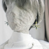 Origami Olive-Green Paper Spaceship Earrings