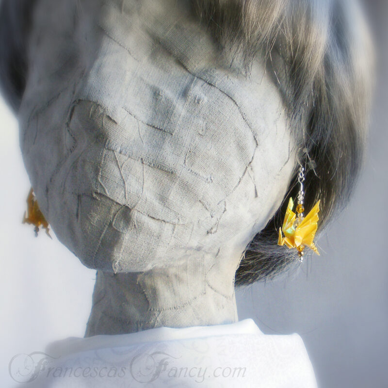 Origami-Yellow-Dragon-Earrings-11f Origami Yellow Dragon Earrings