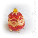 Beaded Box Hexagon Blush Orange