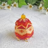 Beaded Box Hexagon Blush Orange