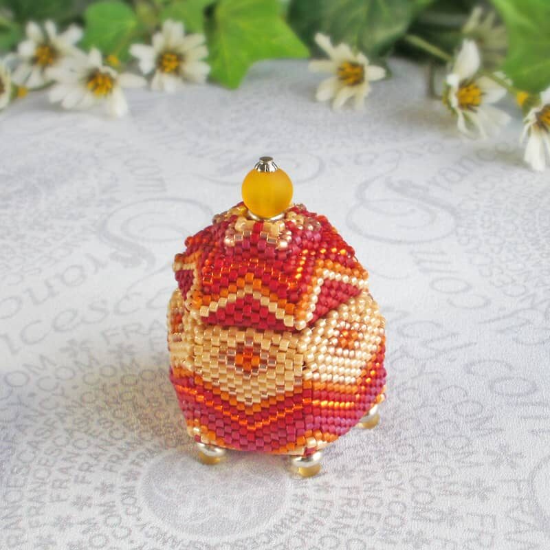 Bead-Box-Hex-Blush-Orange-03f Beaded Box Hexagon Blush Orange