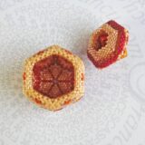 Beaded Box Hexagon Blush Orange