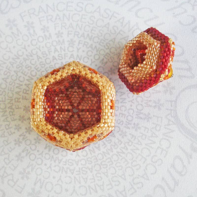 Bead-Box-Hex-Blush-Orange-17f Beaded Box Hexagon Blush Orange