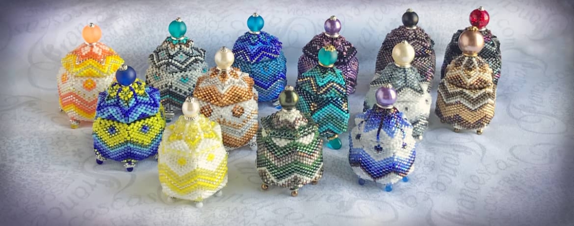 Collection of Beaded Hexagon Wish Boxes