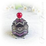 Beaded Box Hexagon Gothic Shadow Black
