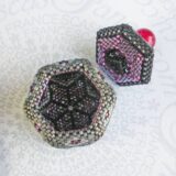 Beaded Box Hexagon Gothic Shadow Black