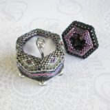 Beaded Box Hexagon Gothic Shadow Black
