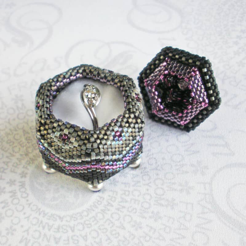 Bead-Box-Hex-Goth-Shadow-30fx Beaded Box Hexagon Gothic Shadow Black