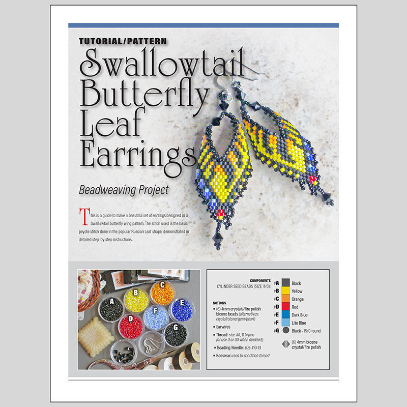 Swallowtail_Tutorial_CovPg_800x Swallowtail Butterfly Leaf Earrings Cover Pg1